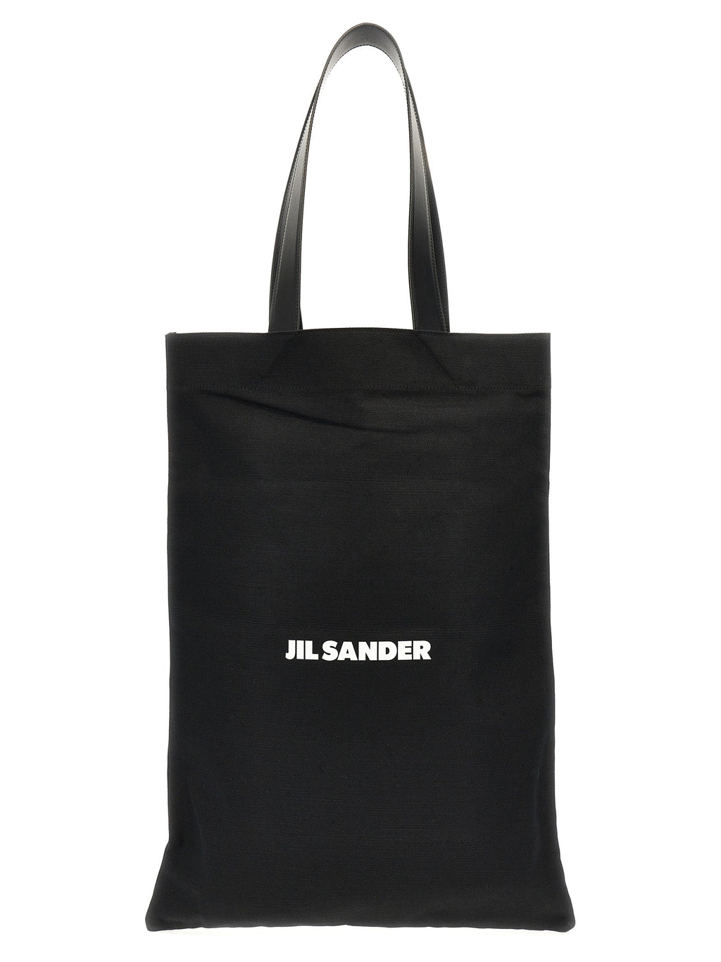 Jil Sander Black Cotton Tote Bag