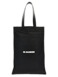 Jil Sander Black Cotton Tote Bag