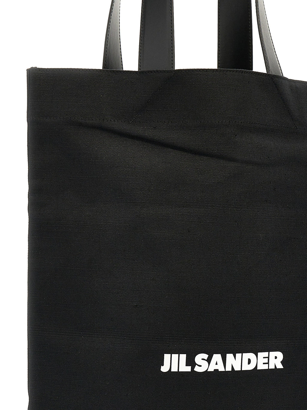 Jil Sander Black Cotton Tote Bag