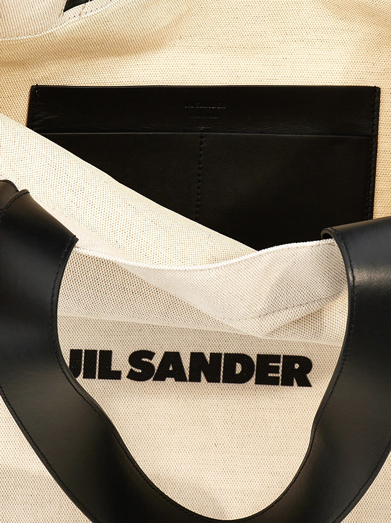 Jil Sander Bicolor Cotton Tote Bag