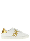 Versace Gold Polyamide Low Top Sneakers