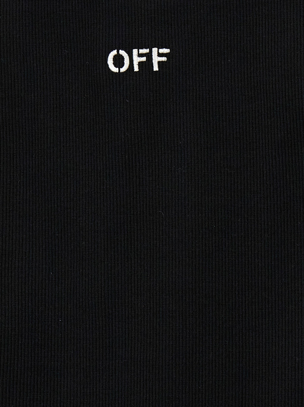 Off-White Black Cotton Sleeveles T-Shirt