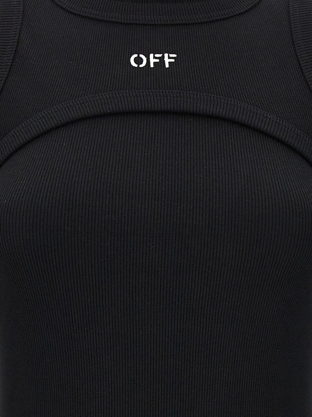 Off-White Black Cotton Midi Dress