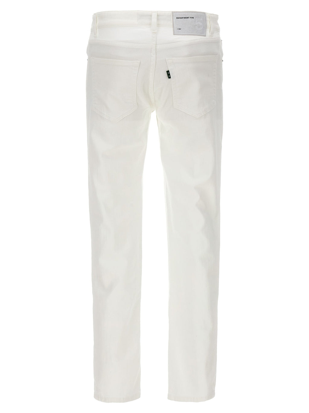 Department 5 White Cotton Straight-Leg Jeans