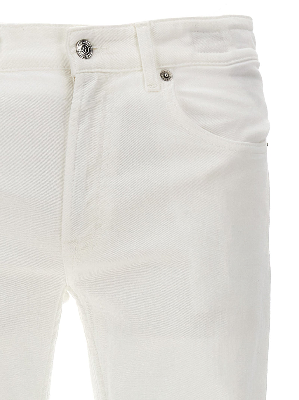 Department 5 White Cotton Straight-Leg Jeans