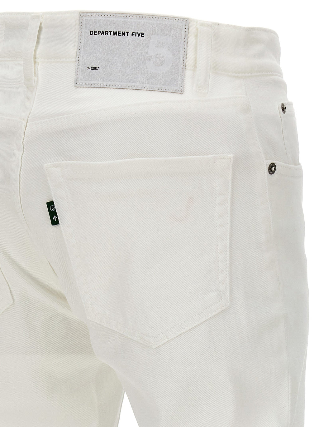 Department 5 White Cotton Straight-Leg Jeans