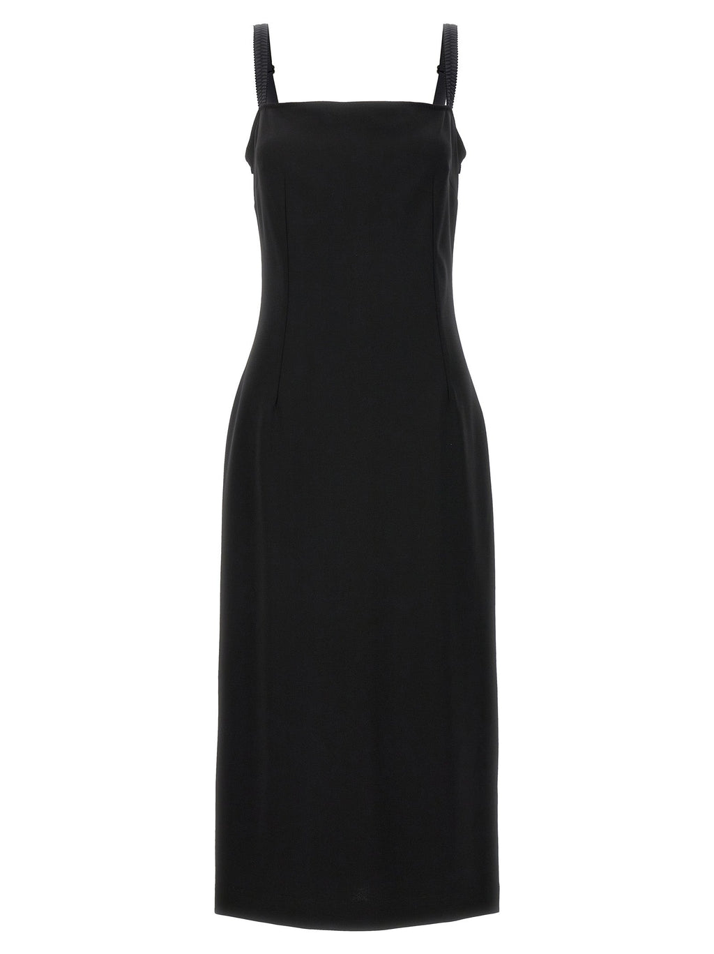 Dolce & Gabbana Black Viscose Midi Dress