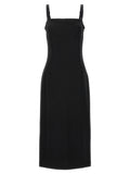 Dolce & Gabbana Black Viscose Midi Dress