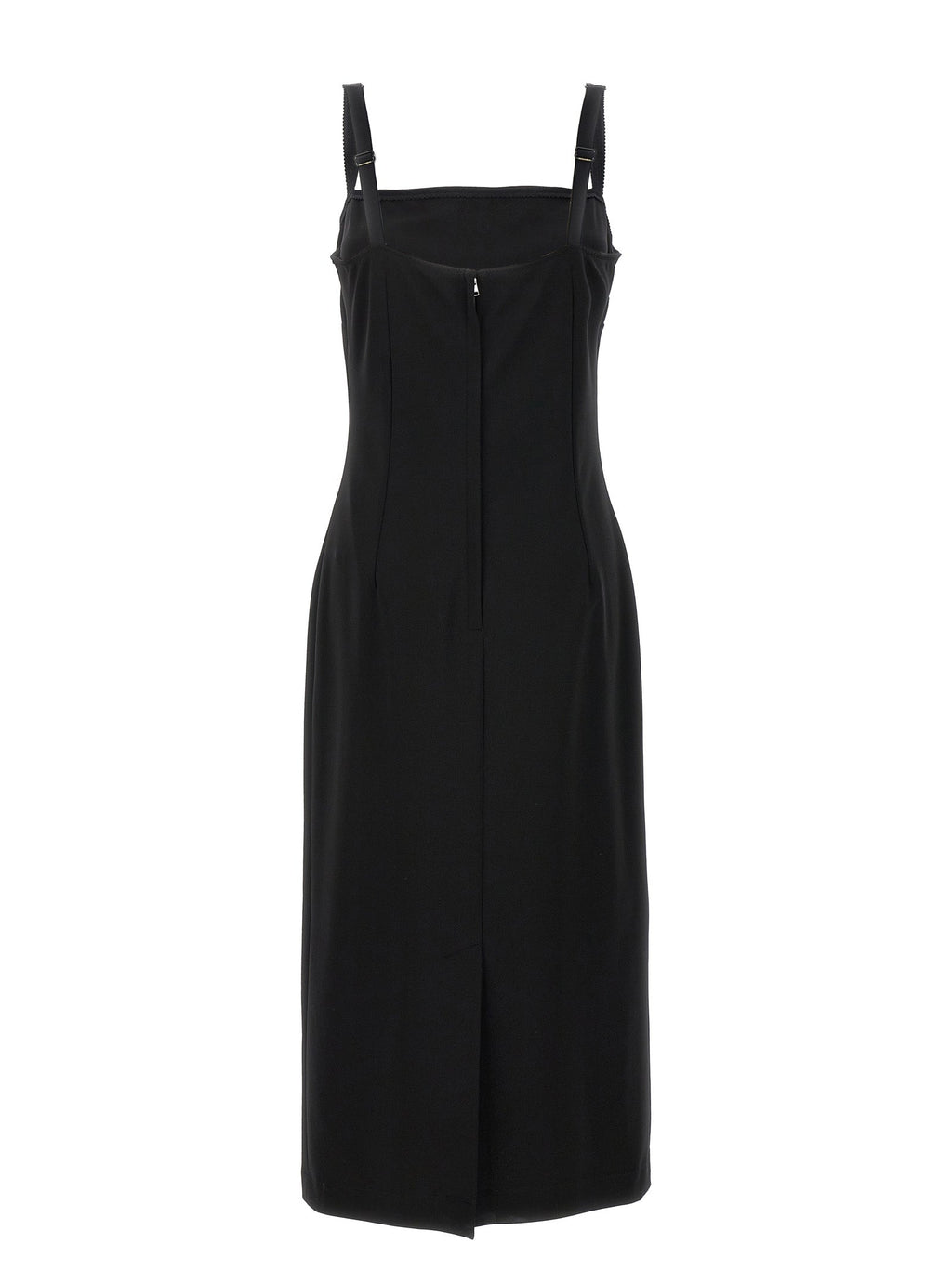 Dolce & Gabbana Black Viscose Midi Dress