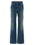 Givenchy Blue Cotton Flared Jeans
