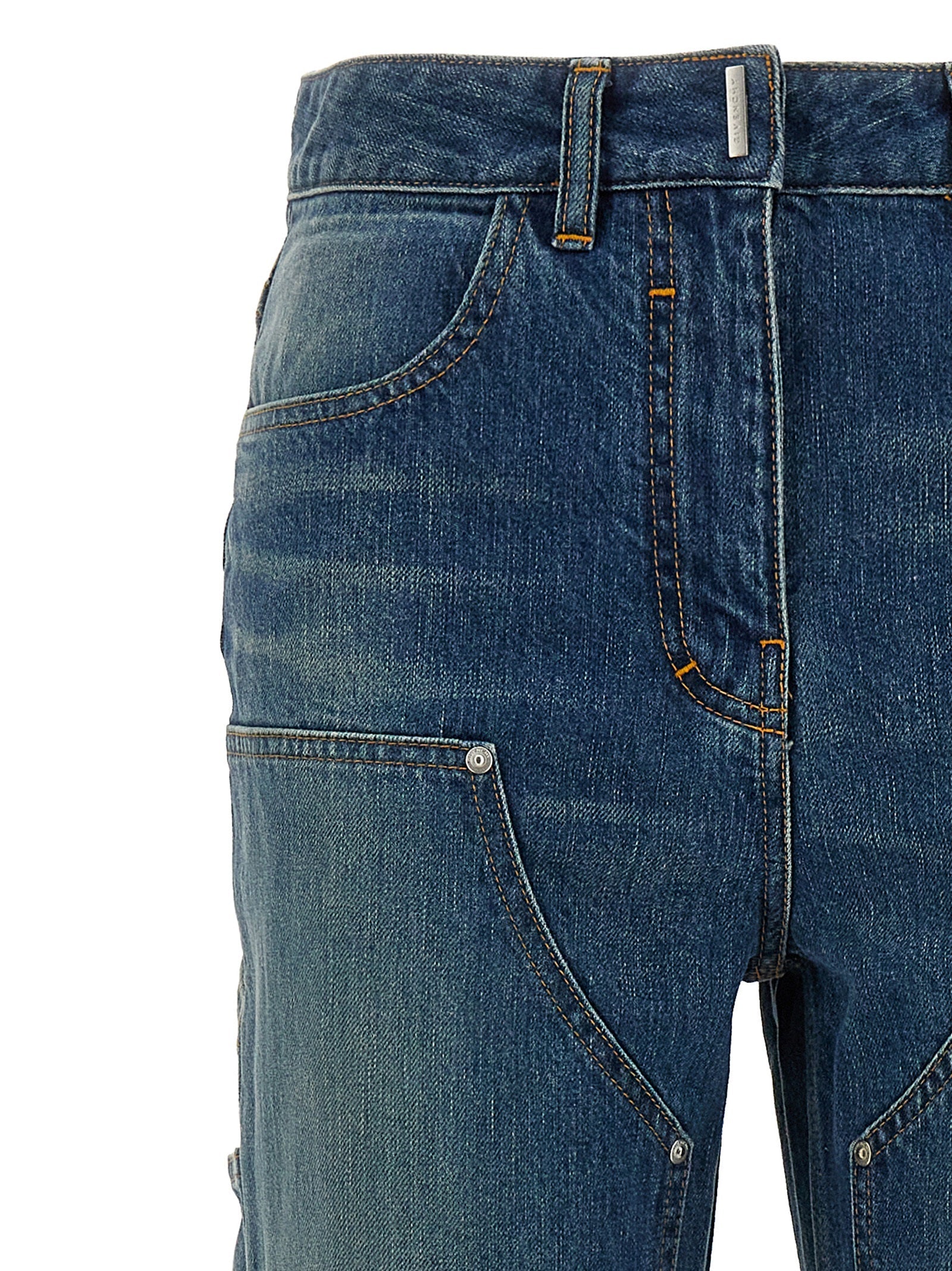 Givenchy Blue Cotton Flared Jeans