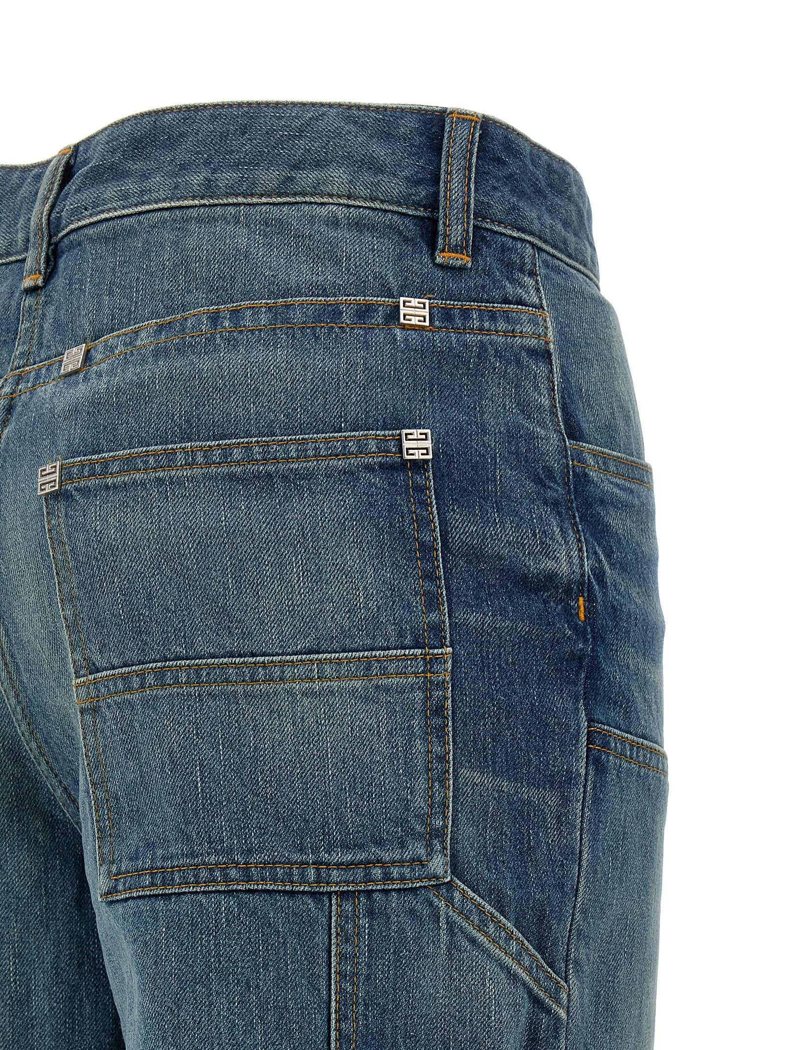 Givenchy Blue Cotton Flared Jeans