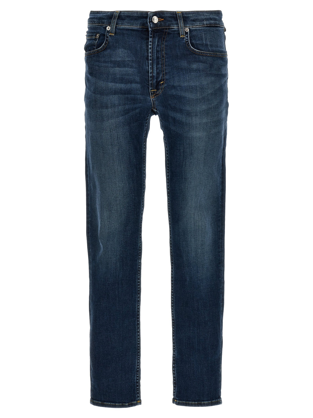 Department 5 Blue Cotton Straight-Leg Jeans