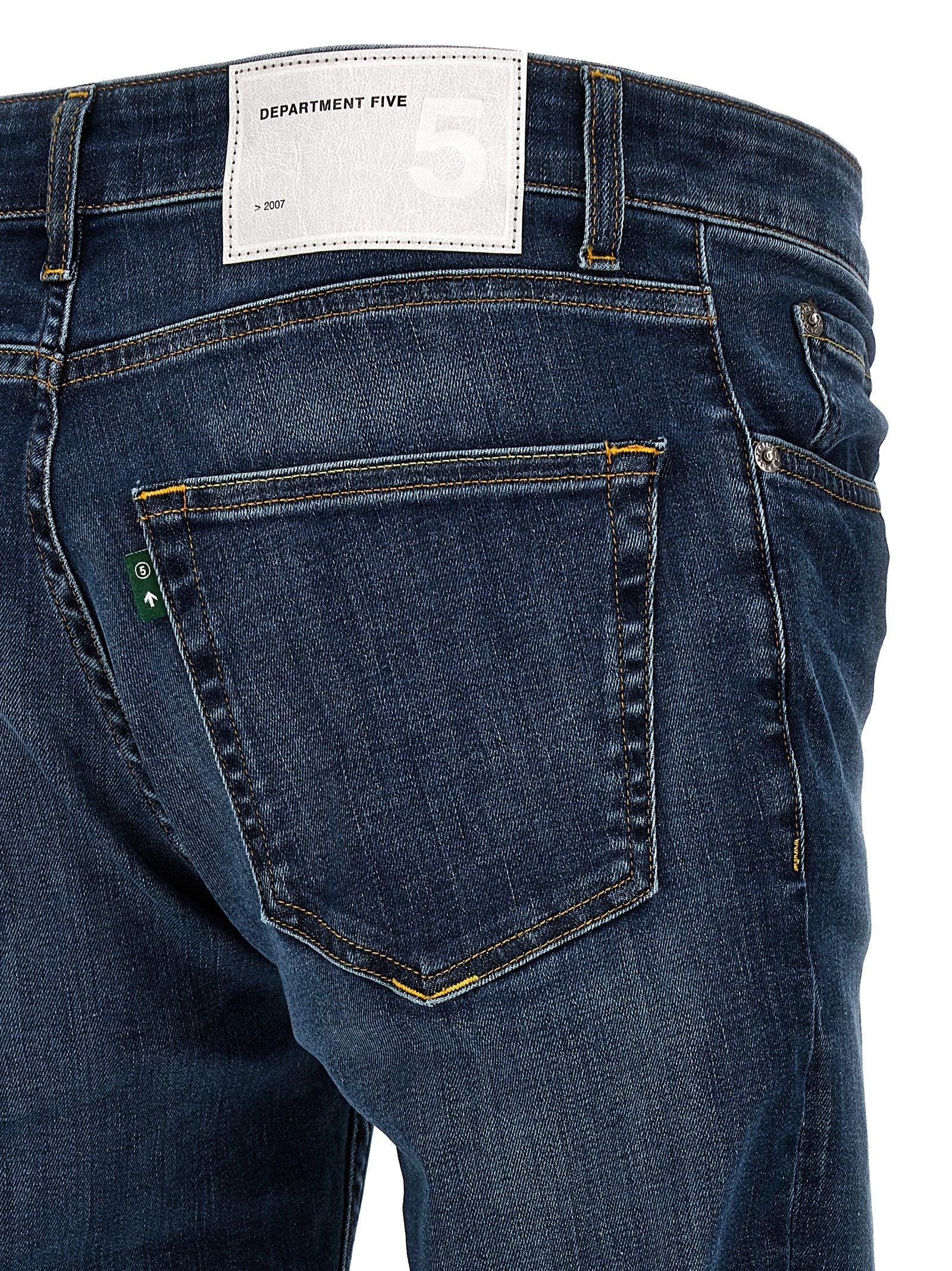 Department 5 Blue Cotton Straight-Leg Jeans