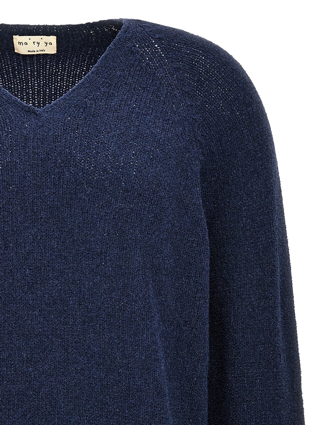 MA'RY'YA Blue Cotton Cardigan