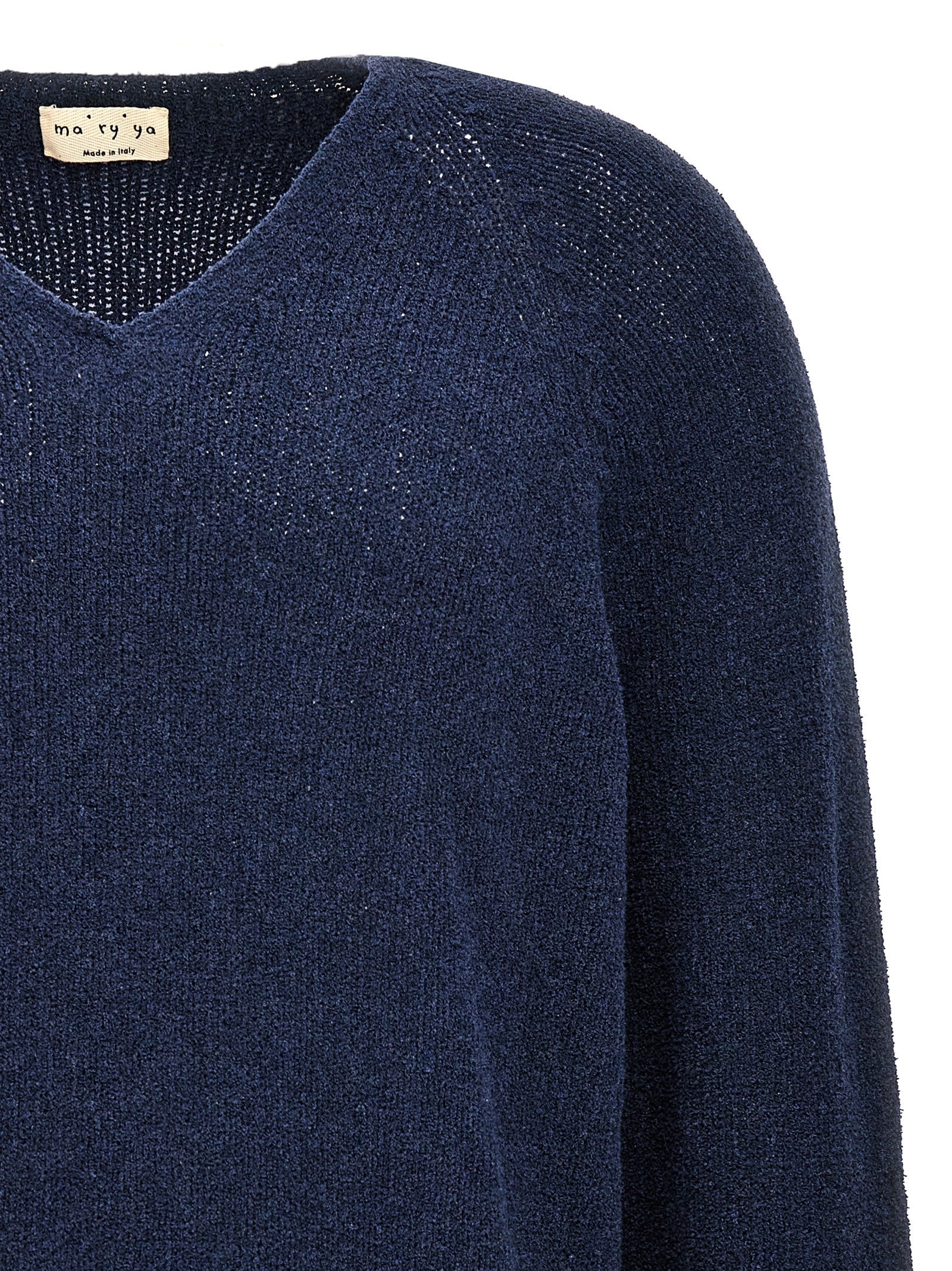 MA'RY'YA Blue Cotton Cardigan