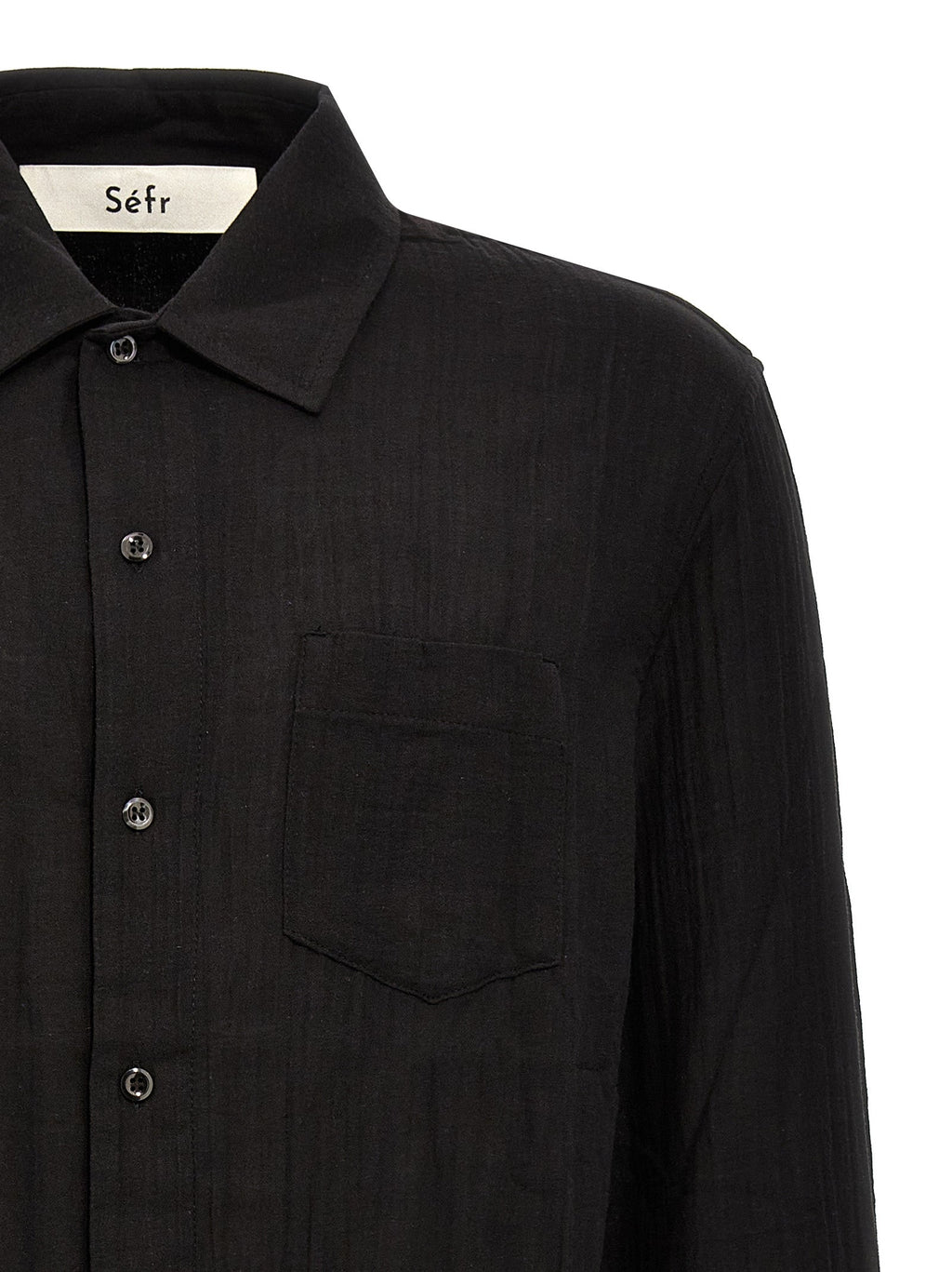 SÉFR Black Cotton Blouse