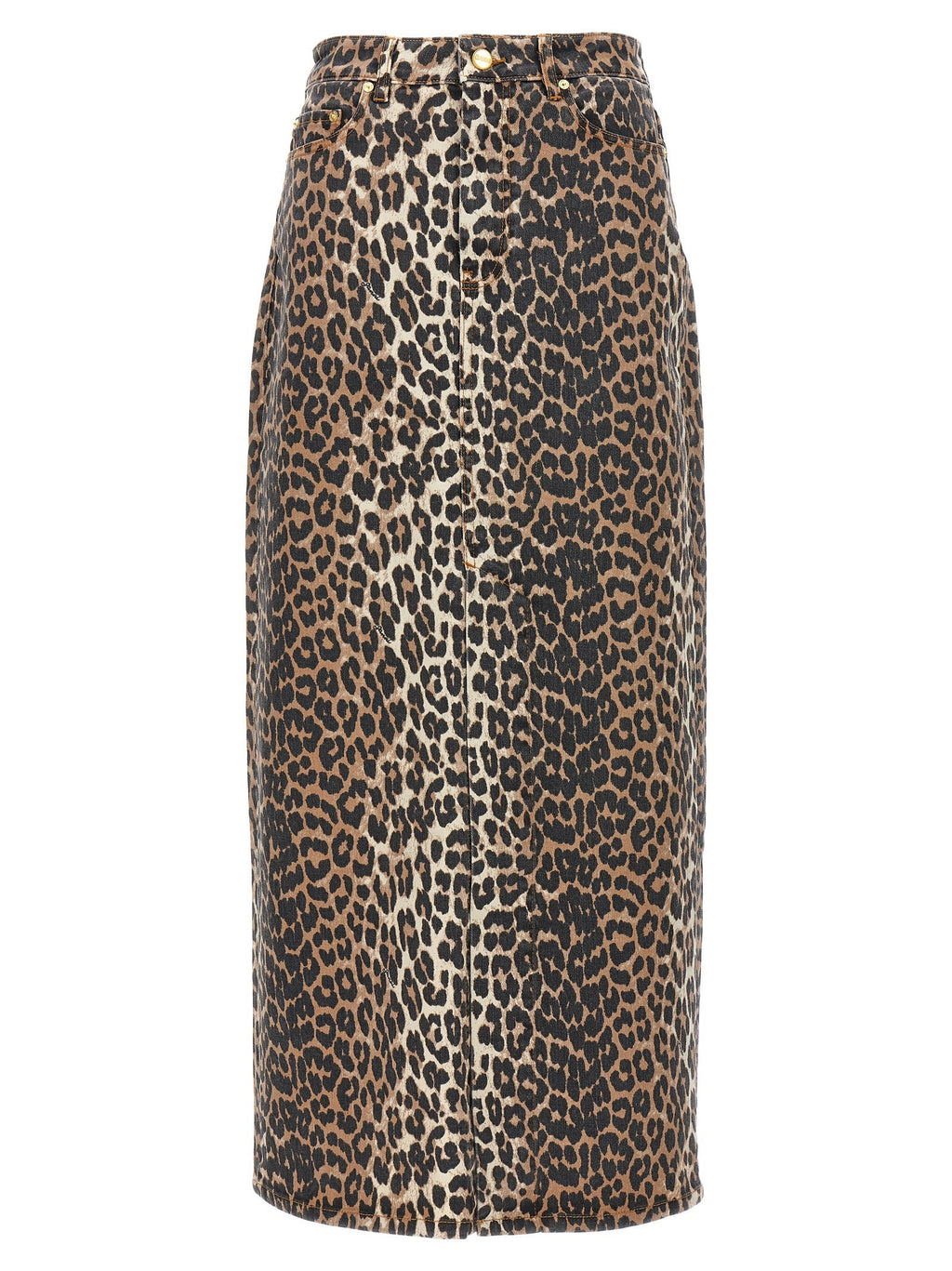 Ganni Brown Organic Cotton Mini Skirt