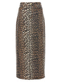 Ganni Brown Organic Cotton Mini Skirt
