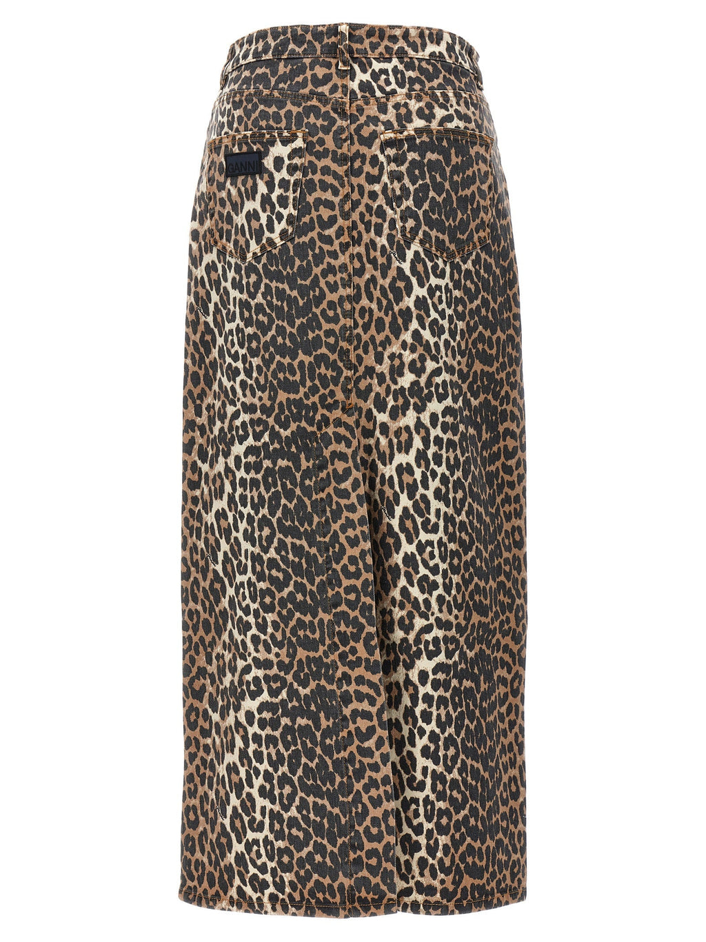 Ganni Brown Organic Cotton Mini Skirt