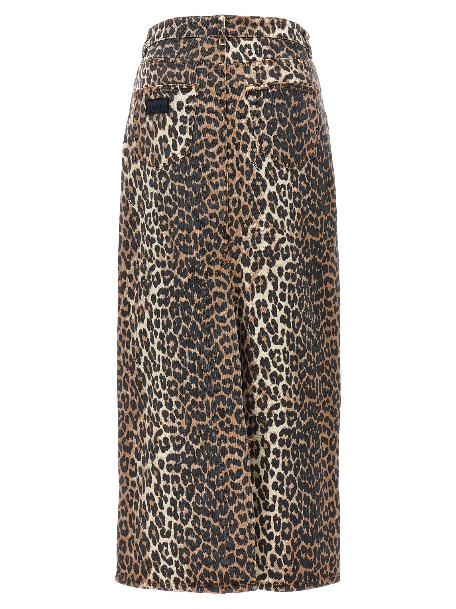 Ganni Brown Organic Cotton Mini Skirt