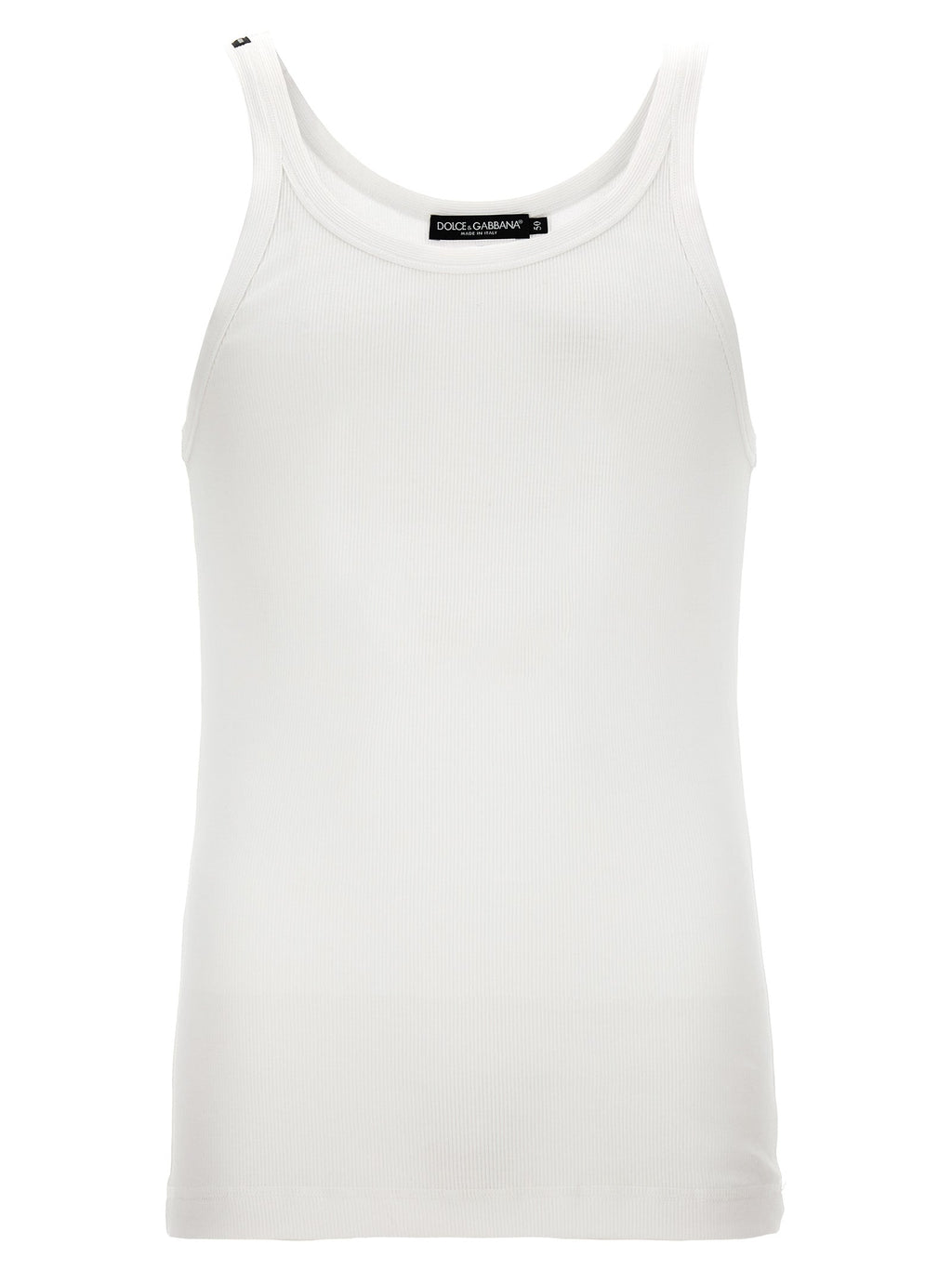 Dolce & Gabbana White Cotton Tank Tops
