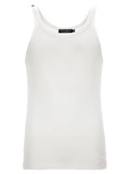 Dolce & Gabbana White Cotton Tank Tops