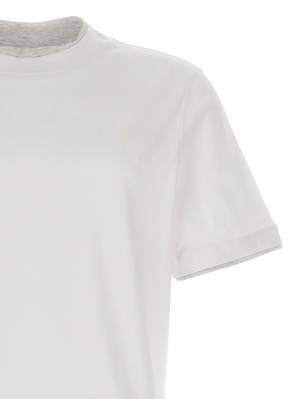 Brunello Cucinelli White Cotton T-Shirt