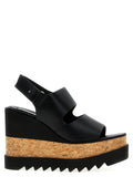 Stella McCartney Black Polyester Wedge Sandals