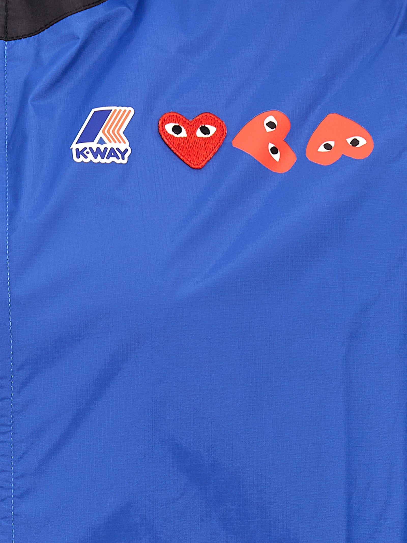 Comme Des Garçons Play Blue Nylon Shell Jacket