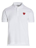 Comme Des Garçons Play White Cotton Polo Shirt