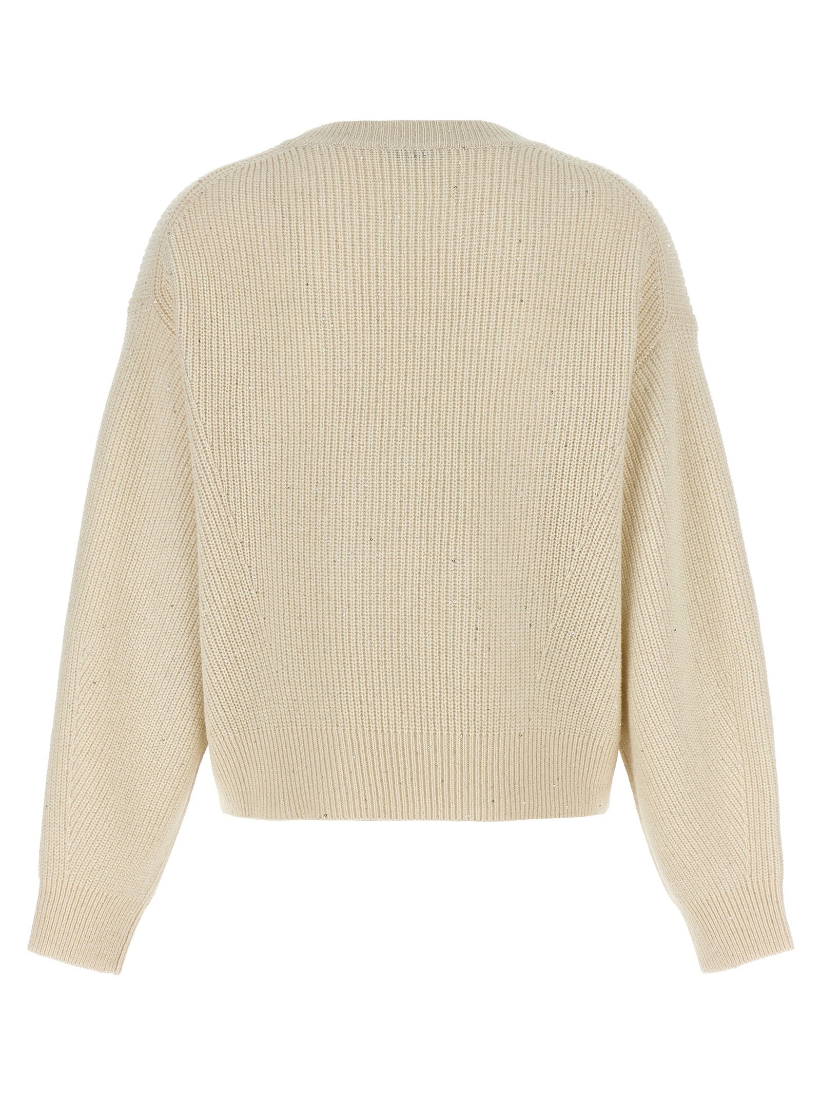 Brunello Cucinelli White Cashmere Cardigan