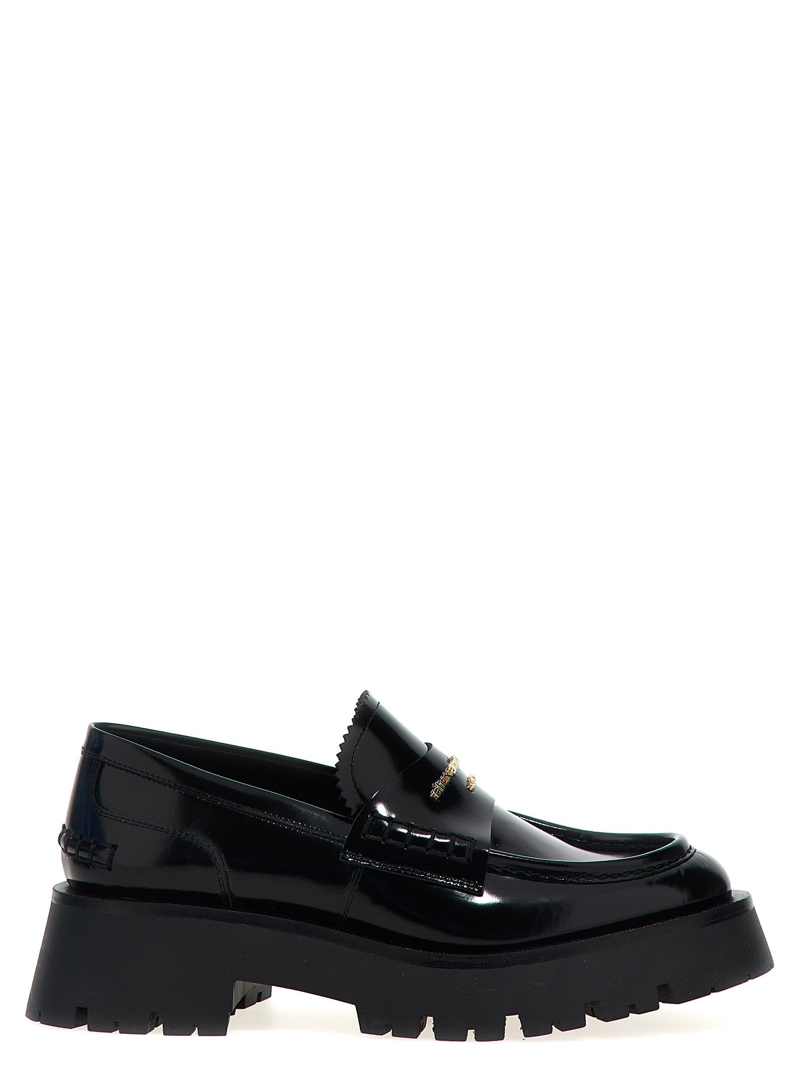 Alexander Wang Black Cowhide Slip-On Loafers