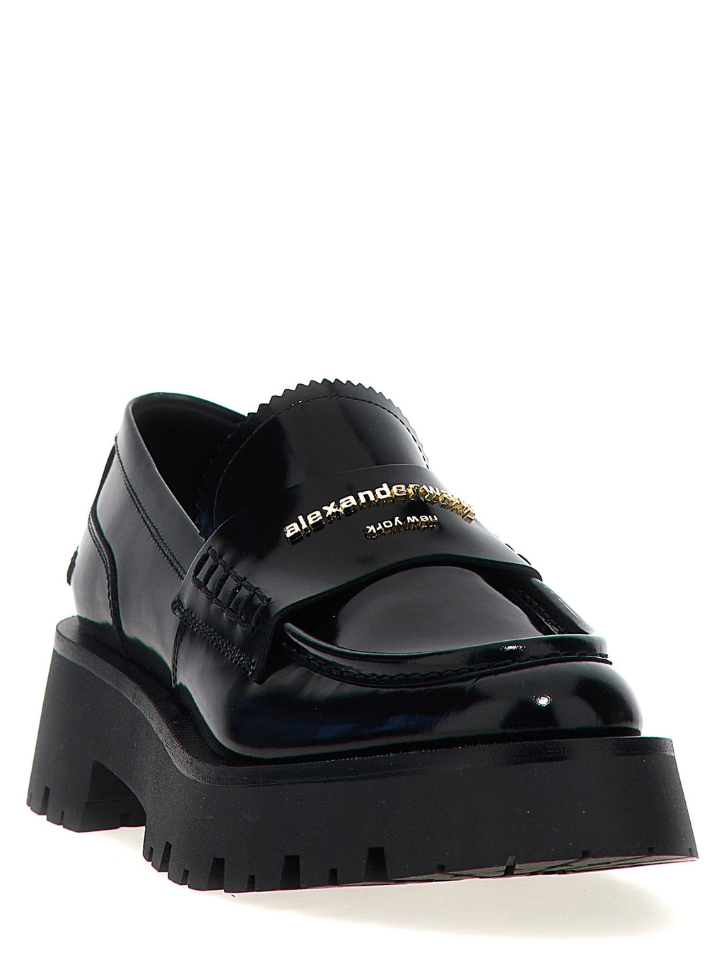 Alexander Wang Black Cowhide Slip-On Loafers