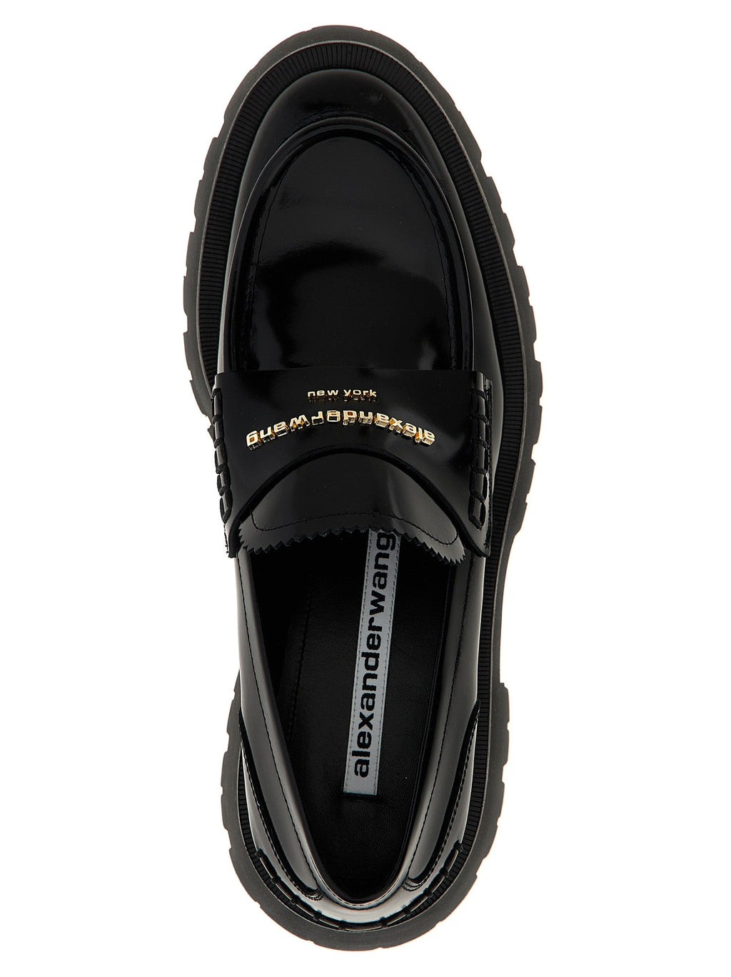 Alexander Wang Black Cowhide Slip-On Loafers
