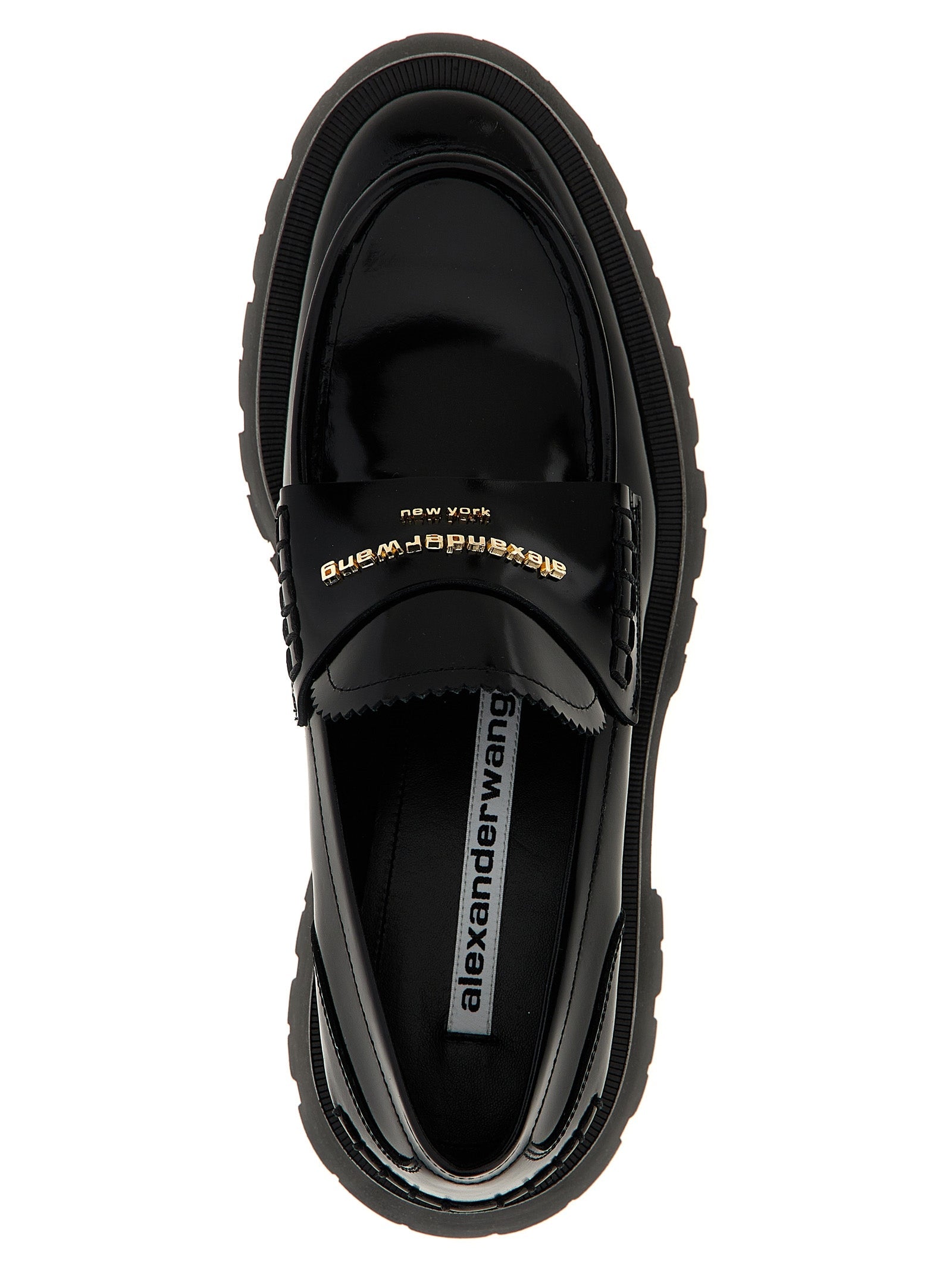Alexander Wang Black Cowhide Slip-On Loafers