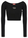 Diesel Black Viscose Cardigan