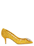 Dolce & Gabbana Bicolor Viscose Mid Heel Pumps