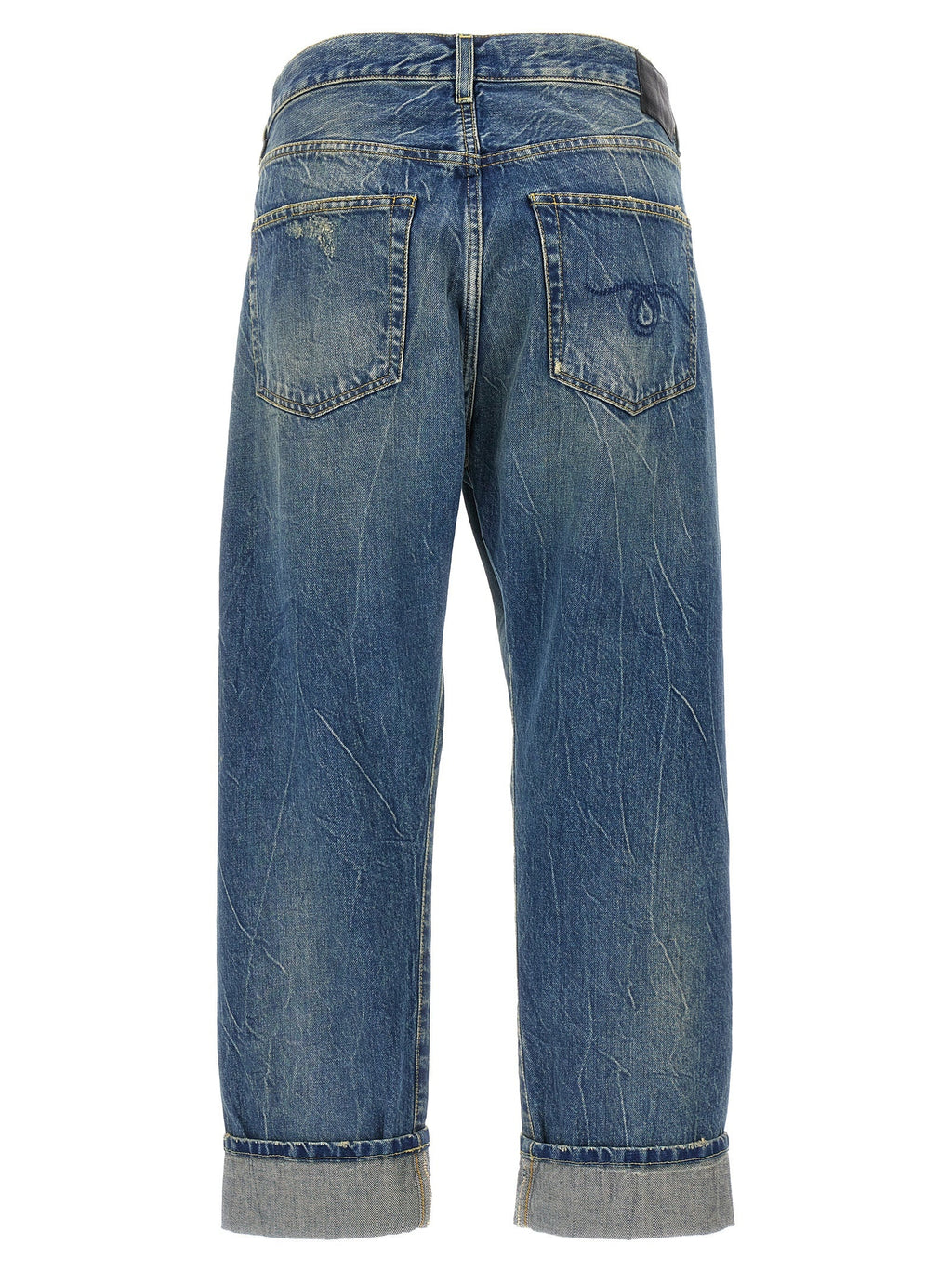 R13 Blue Cotton Relaxed Fit Jeans