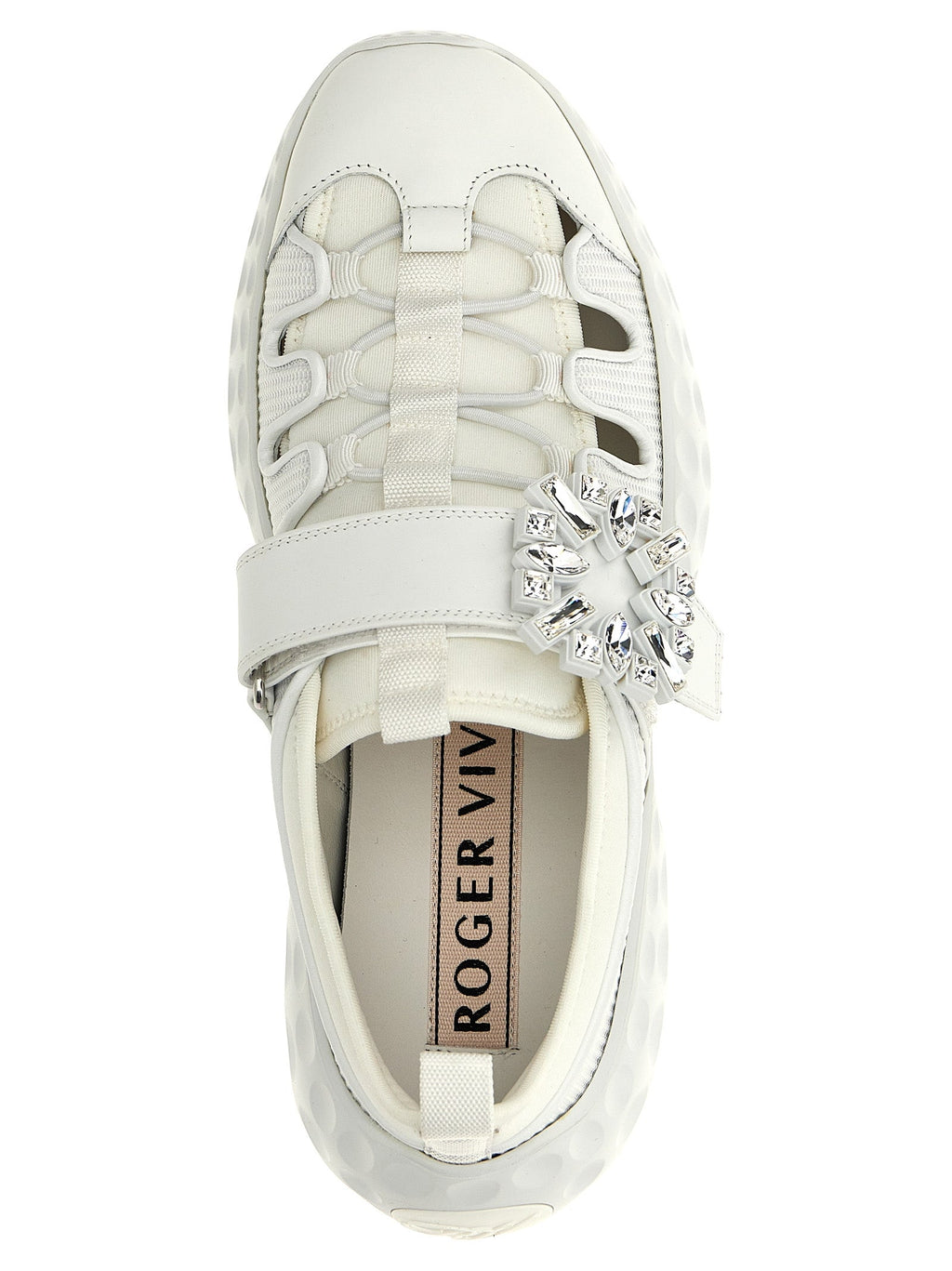 Roger Vivier White Polyamide Athletic Sneakers