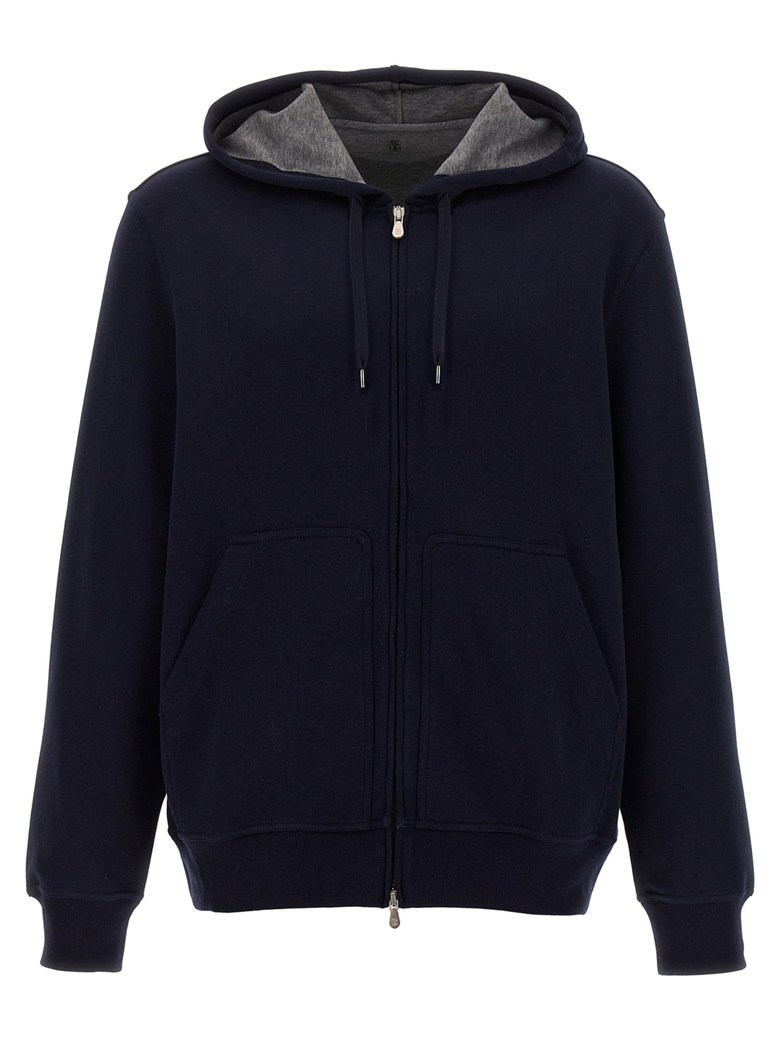 Brunello Cucinelli Blue Cotton Sweatshirt