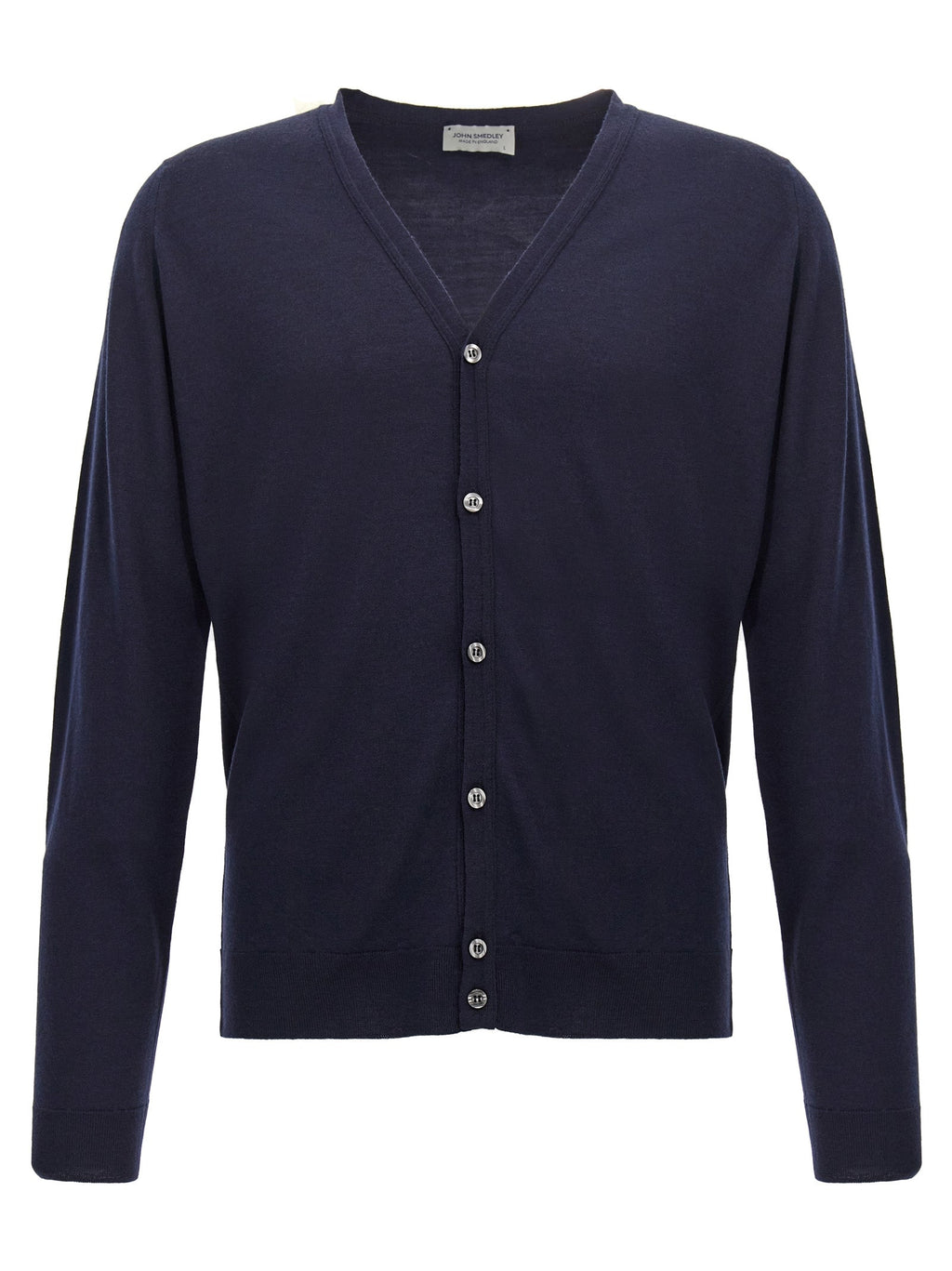 JOHN SMEDLEY Blue Wool Cardigan