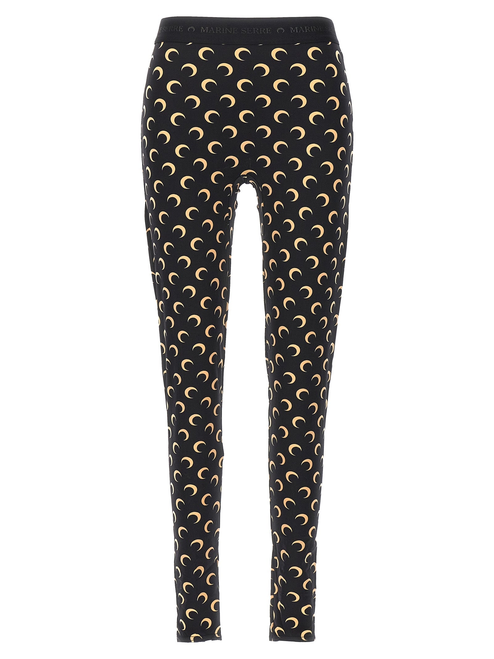 Marine Serre Black Polyamide Leggings