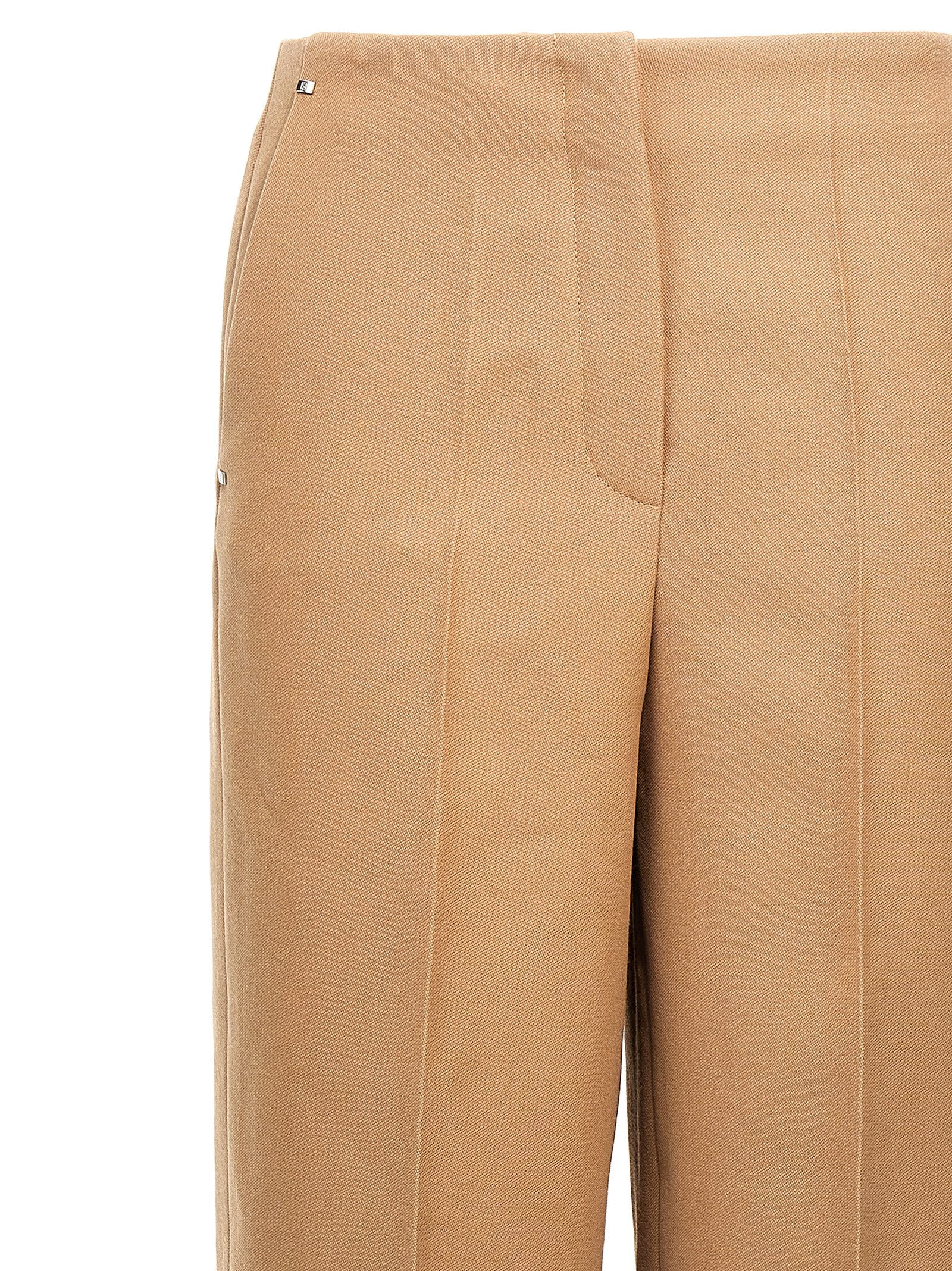 Fendi Beige Wool Dress Pants