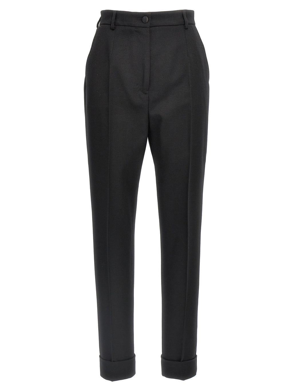 Dolce & Gabbana Black Virgin Wool Dress Pants