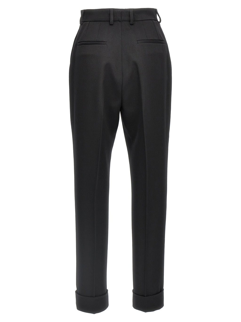 Dolce & Gabbana Black Virgin Wool Dress Pants