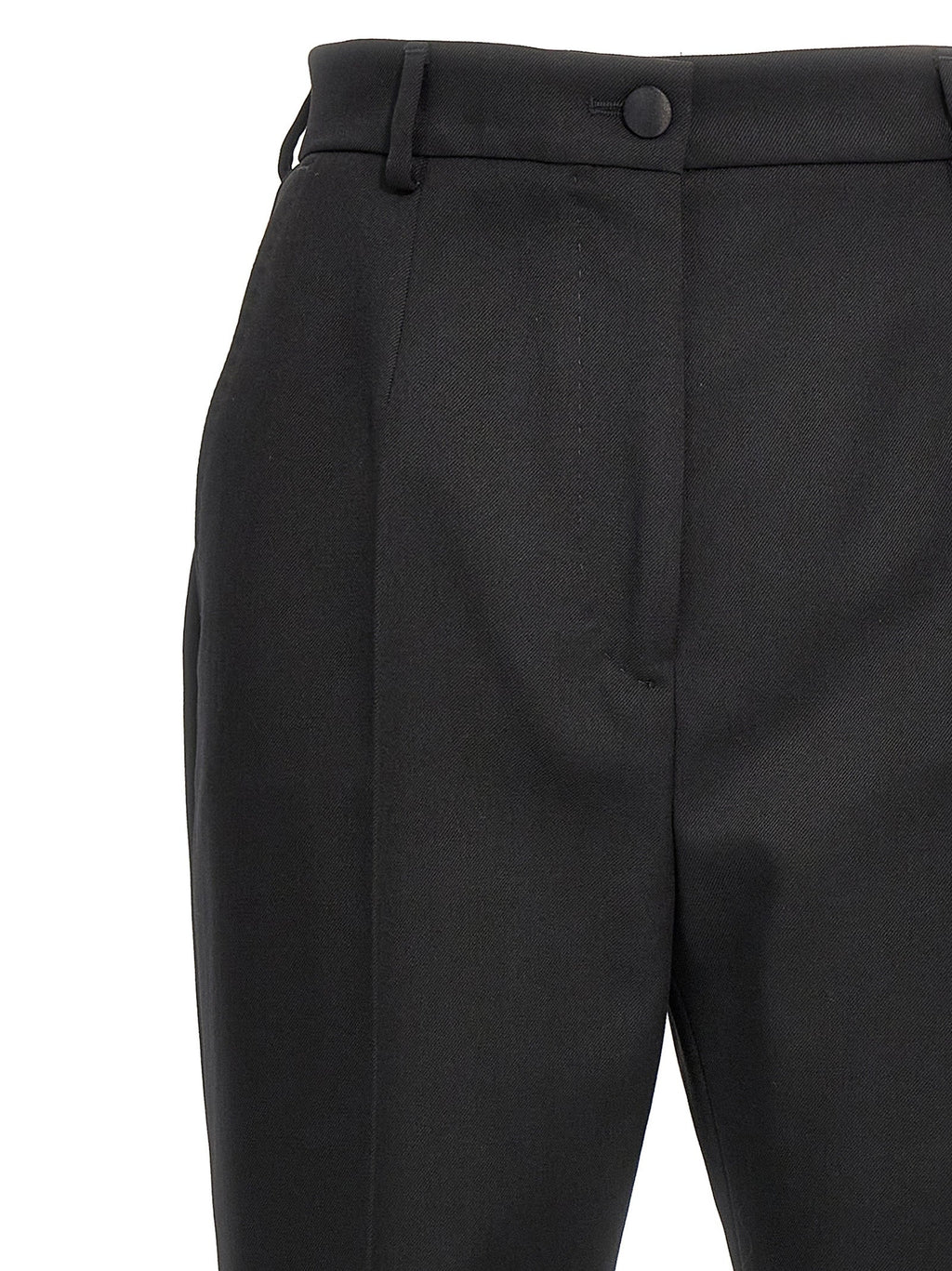 Dolce & Gabbana Black Virgin Wool Dress Pants