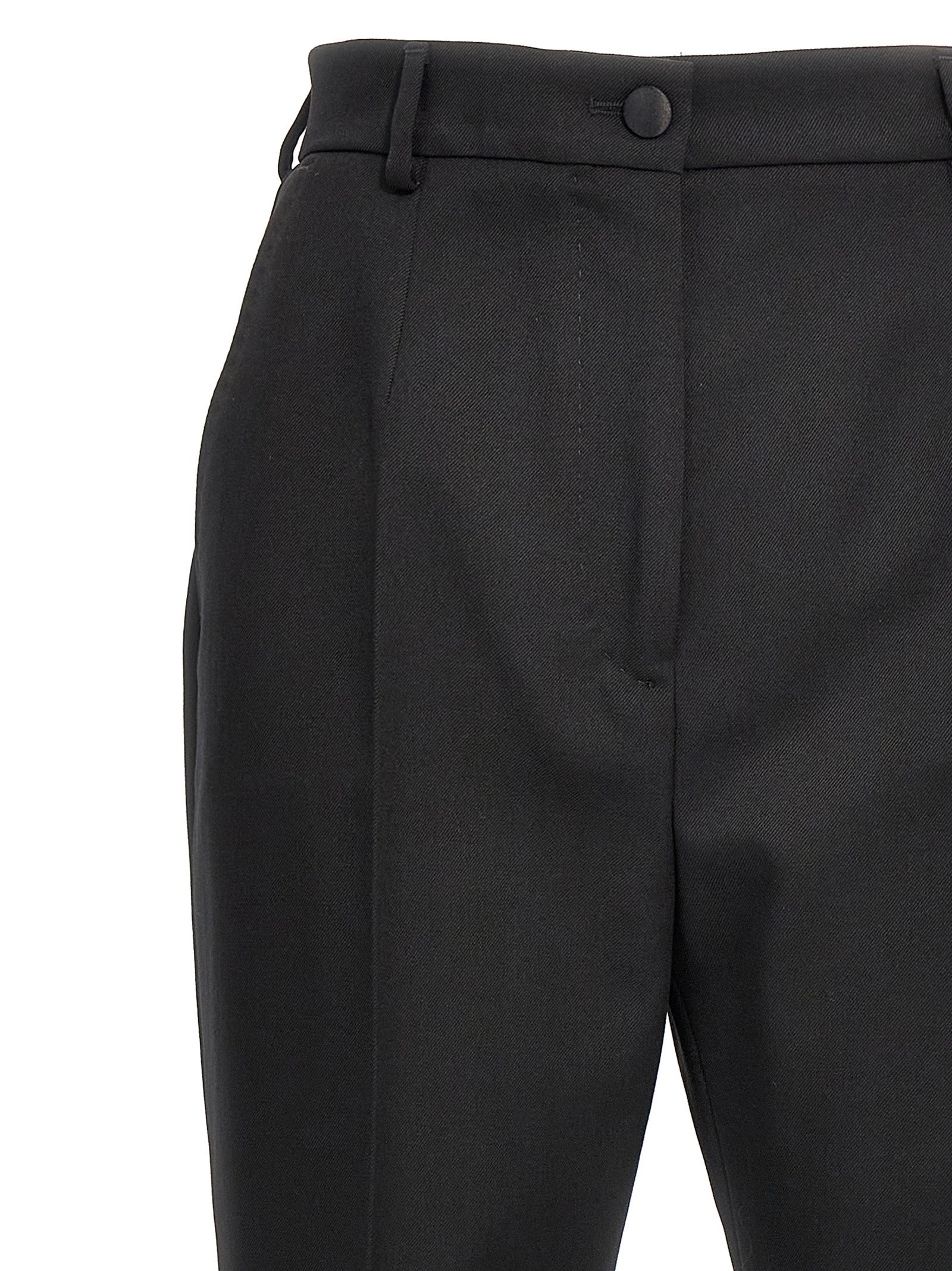Dolce & Gabbana Black Virgin Wool Dress Pants