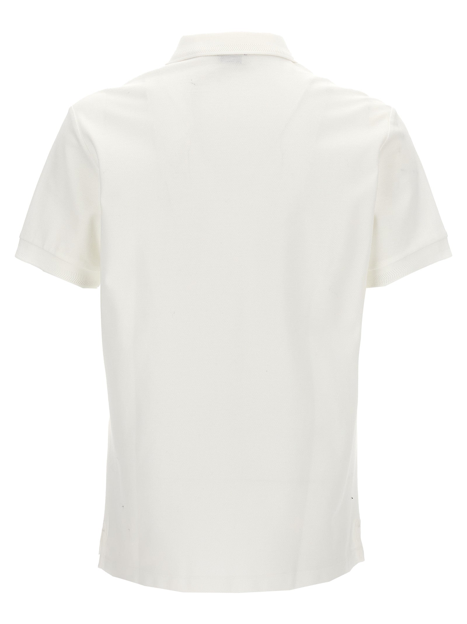 Burberry White Cotton Polo Shirt