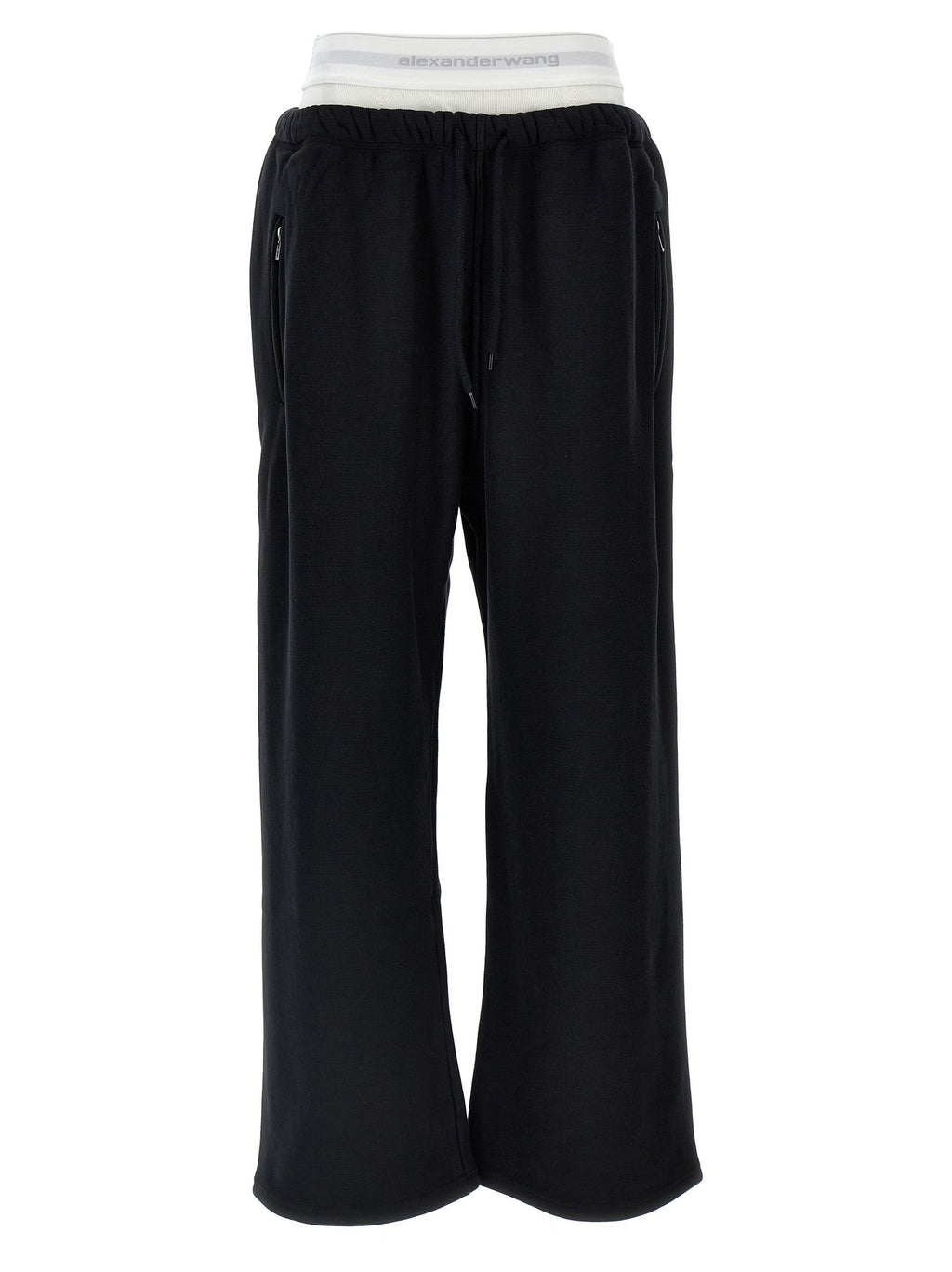 T BY ALEXANDER WANG Black Cotton Joggers (Workout Pants)